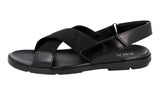 Prada Men's Black Leather Sandals PE0592
