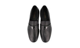 Prada Men's Black Saffiano Leather Penny Loafer Loafers PE0837