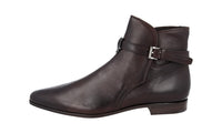 Prada Men's Brown Leather Jodhpur Half-Boot PI0397