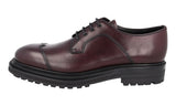 Prada Men's Brown welt-sewn Leather Derby Business Shoes PI279