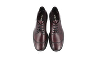 Prada Men's Brown welt-sewn Leather Derby Business Shoes PI279