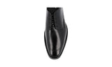 Prada Men's Black Brushed Spazzolato Leather Derby Plateau Business Shoes PI364A