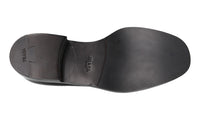 Prada Men's Black welt-sewn Leather Derby Business Shoes PI672B