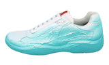 Prada Men's Turquoise Leather X Cass Att4ck Cassius Hirst Sneaker PS0906