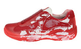 Prada Men's Red Leather X Cass Sust4in Cassius Hirst Sneaker PS0906