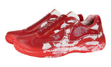 Prada Men's Red Leather X Cass Sust4in Cassius Hirst Sneaker PS0906