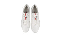 Prada Men's White Leather Americas Cup Sneaker PS0906