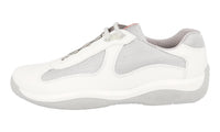 Prada Men's White Leather Americas Cup Sneaker PS0906