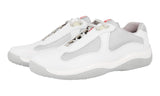 Prada Men's White Leather Americas Cup Sneaker PS0906