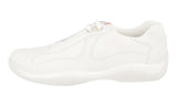 Prada Men's White Leather Americas Cup Sneaker PS0906