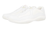 Prada Men's White Leather Americas Cup Sneaker PS0906