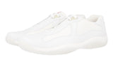 Prada Men's White Leather Americas Cup Sneaker PS0906