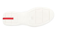 Prada Men's White Leather Americas Cup Sneaker PS0906
