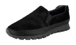 Prada Men's PSU002 999 F0VVV Leather Sneaker