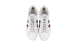 Moncler Women's White Leather Sneaker Ryegra