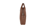 Prada Men's Brown Saffiano Leather Briefcase Work Folder Bag VS0363