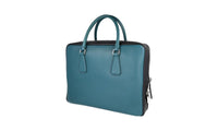 Prada Men's Turquoise Saffiano Leather Folder Bag VS305M