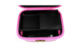 Prada Women's Pink Saffiano Leather Beauty Case Travel Jewelry Folder Bag VV0052