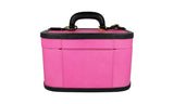 Prada Women's Pink Saffiano Leather Beauty Case Travel Jewelry Folder Bag VV0052