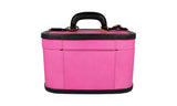 Prada Women's Pink Saffiano Leather Beauty Case Travel Jewelry Folder Bag VV0052