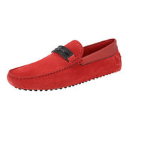 Tod's Men's Red Leather Loafers XRM0GW