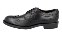 Tod's Men's Black welt-sewn Leather Derby Business Shoes XXM0ML