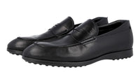 Tod's Men's Black Leather Penny Business Shoes XXM0NG