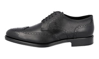 Tod's Men's Black welt-sewn Leather Derby Business Shoes XXM0RQ