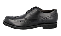 Tod's Men's Black welt-sewn Leather Derby Business Shoes XXM0WP