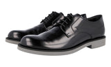 Tod's Men's Black Brushed Spazzolato Leather Derby Business Shoes XXM0WZ