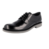 Tod's Men's Black Brushed Spazzolato Leather Derby Business Shoes XXM0WZ