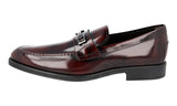 Tod's Men's Red welt-sewn Leather Logo Business Shoes XXM0XD