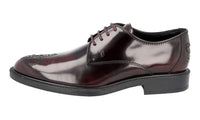 Tod's Men's Red welt-sewn Leather Derby Business Shoes XXM45A