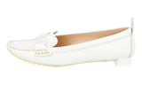 Tod's Women's White Leather Loafers casper