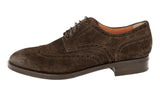 Santoni Men's Brown welt-sewn Leather Brogue Derby Welt Sewn Business Shoes santon