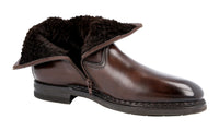 Santoni Men's Brown welt-sewn Leather Half-Boot santon